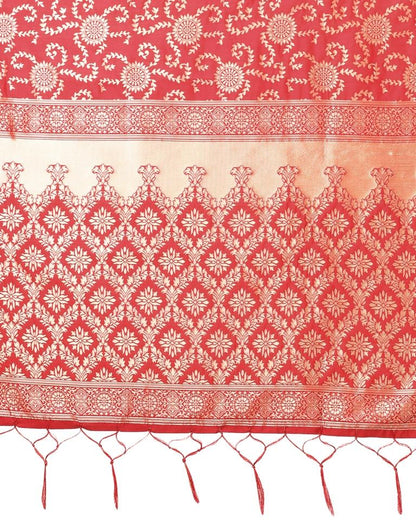 Red Jacquard Dupatta | Leemboodi
