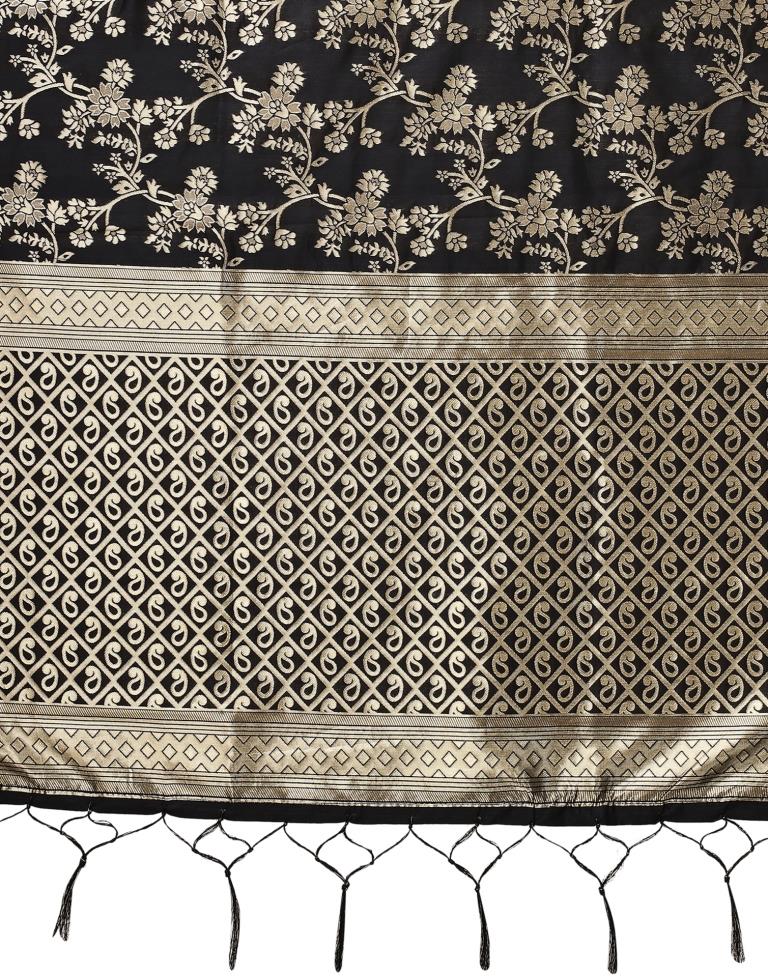 Black Jacquard Dupatta | Leemboodi