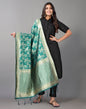 Rama Green Jacquard Dupatta | Leemboodi
