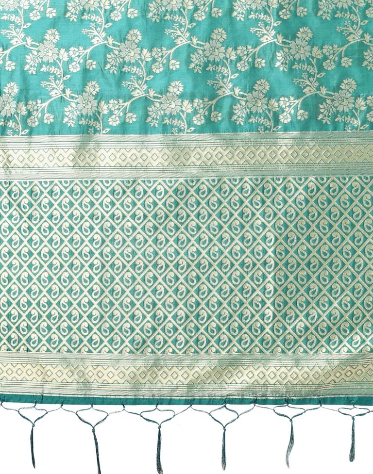Rama Green Jacquard Dupatta | Leemboodi