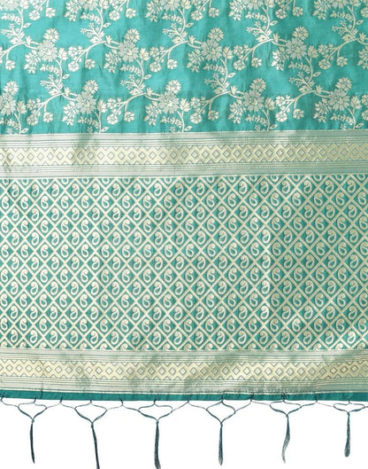 Rama Green Jacquard Dupatta | Leemboodi