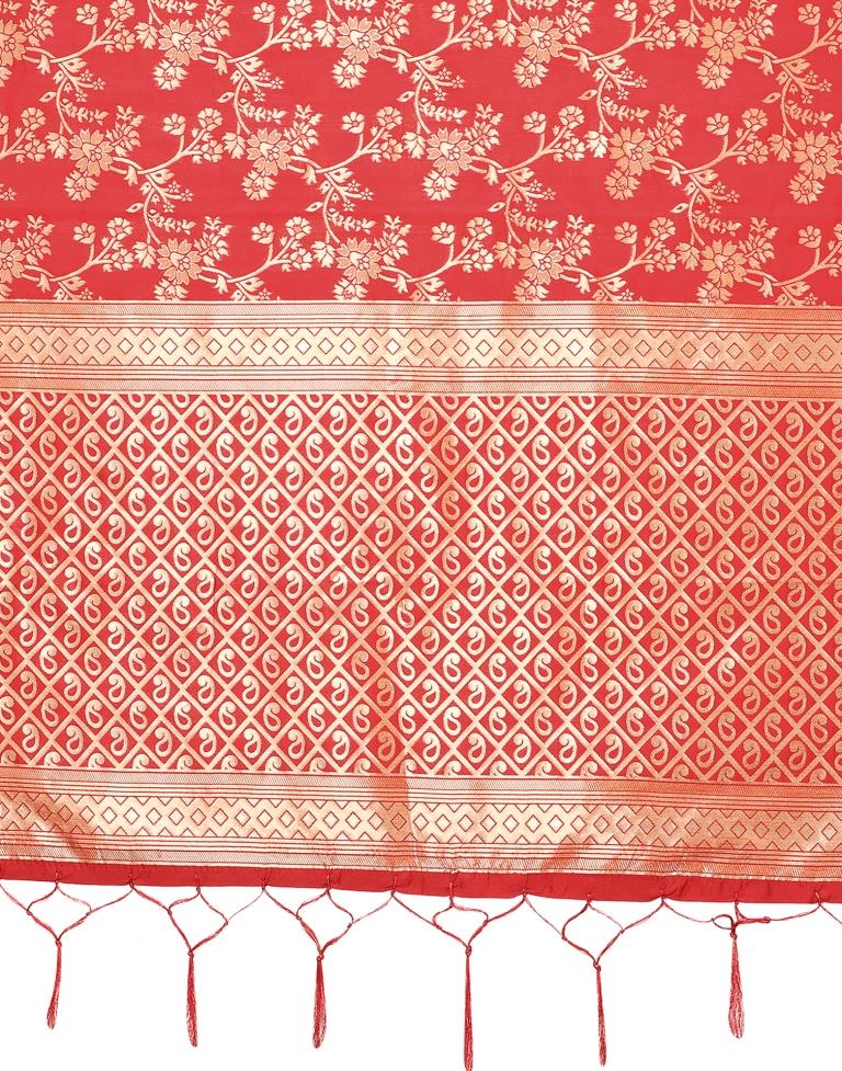 Red Jacquard Dupatta | Leemboodi