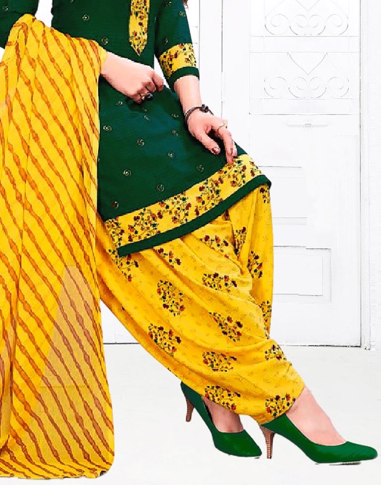 Printed Unstitched Salwar Suit Material | Sudathi