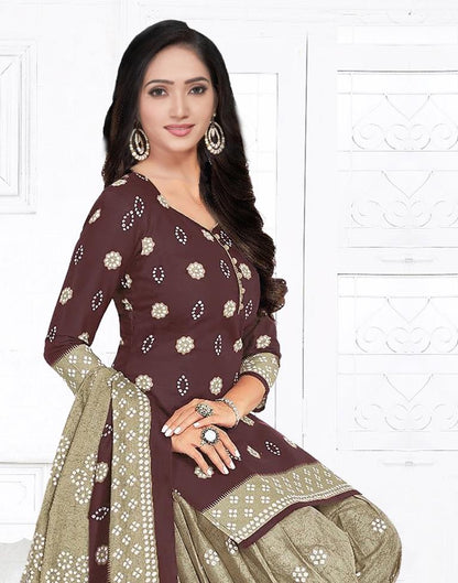 Printed Unstitched Salwar Suit Material | Sudathi