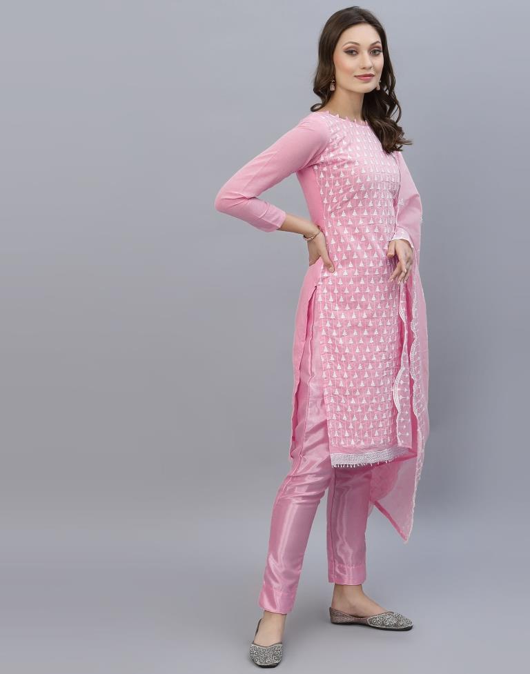 Embroidery Cotton Unstitched Salwar Suit Material | Sudathi