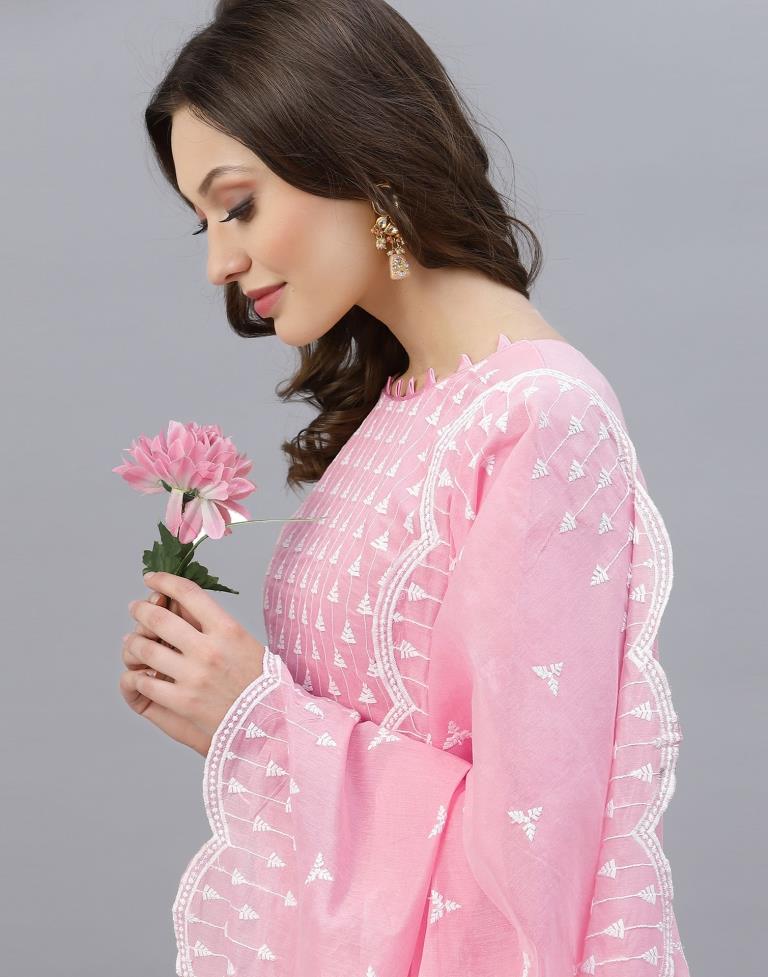 Embroidery Cotton Unstitched Salwar Suit Material | Sudathi