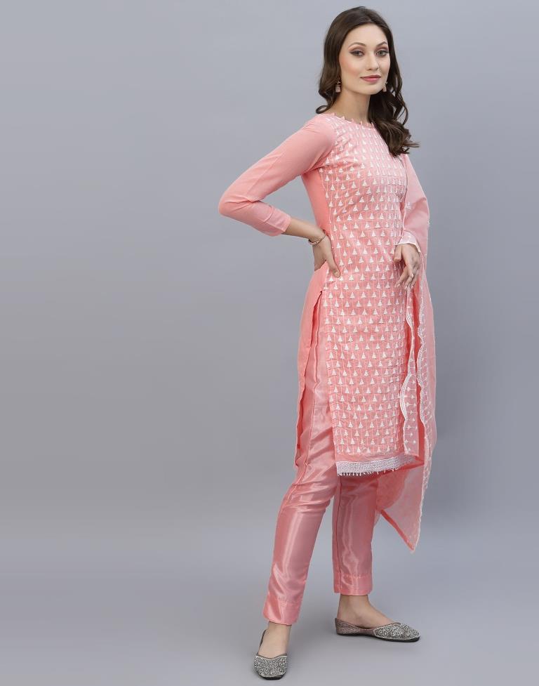 Embroidery Cotton Unstitched Salwar Suit Material | Sudathi