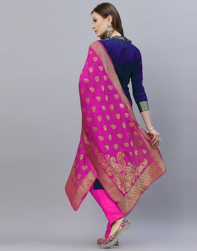 Jacquard Silk Unstitched Salwar Suit Material | Sudathi