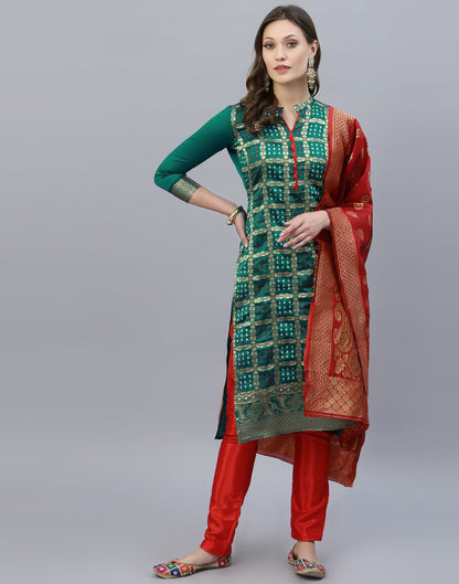 Jacquard Silk Unstitched Salwar Suit Material | Sudathi