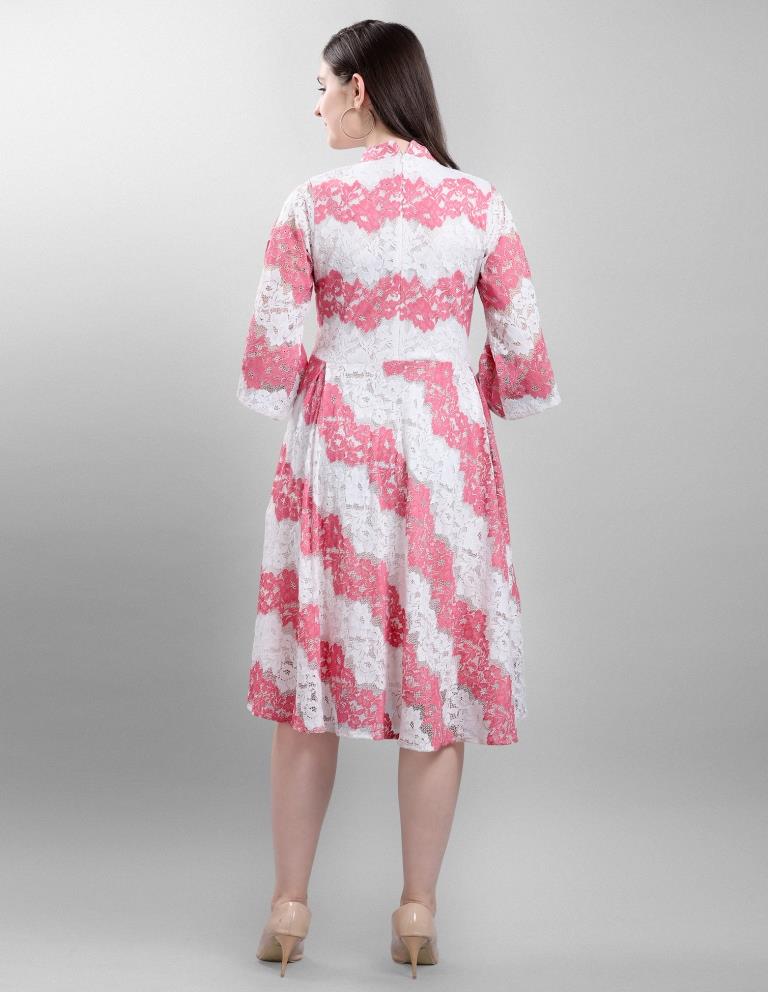 Pink Coloured Net Russell Net Dress | Sudathi