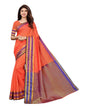 Peach Coloured Cotton Silk Woven Saree | Sudathi
