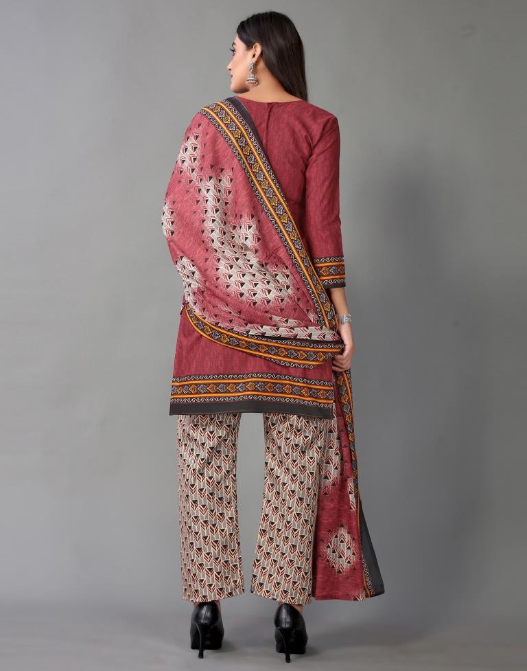 Printed Cotton Unstitched Salwar Suit Material | Sudathi