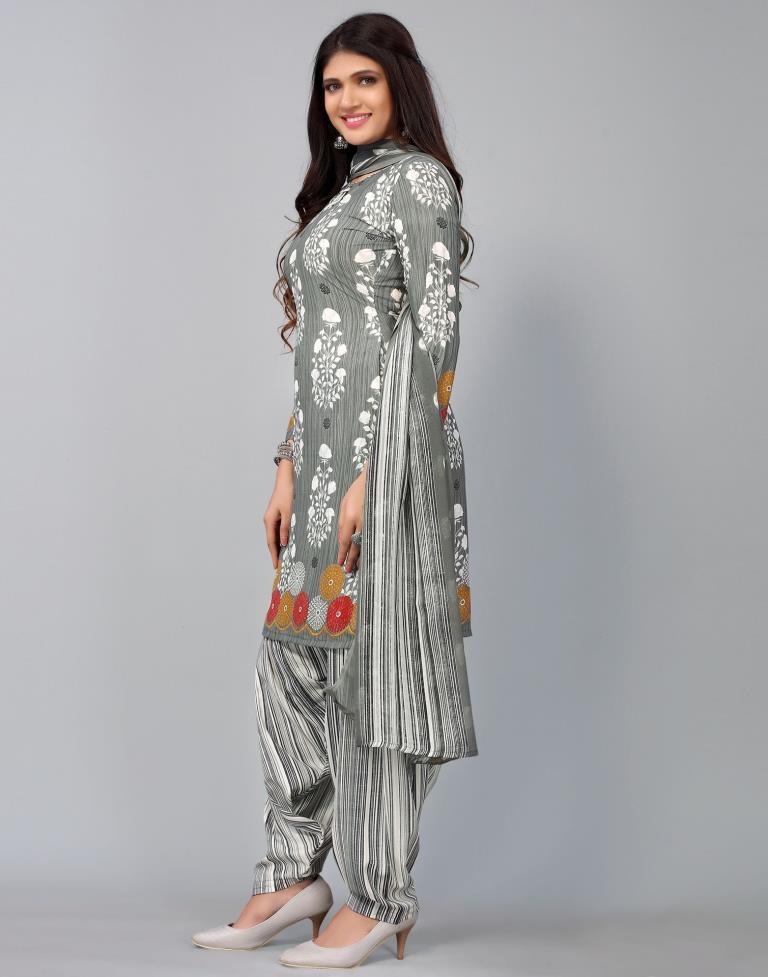 Printed Unstitched Salwar Suit Material | Sudathi