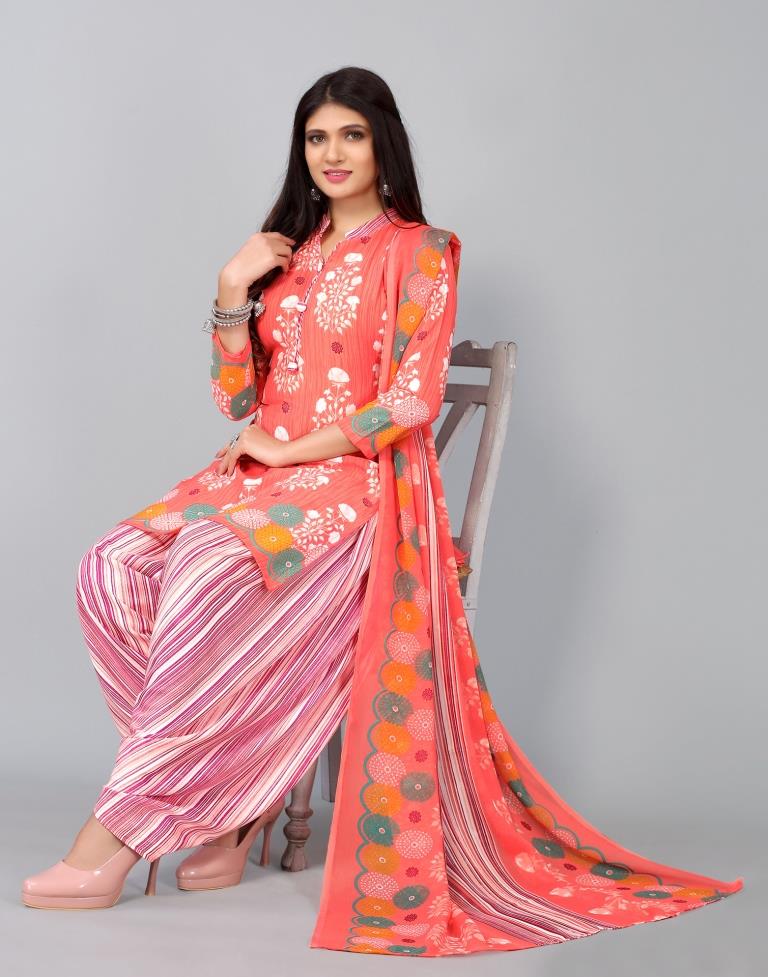 Printed Unstitched Salwar Suit Material | Sudathi