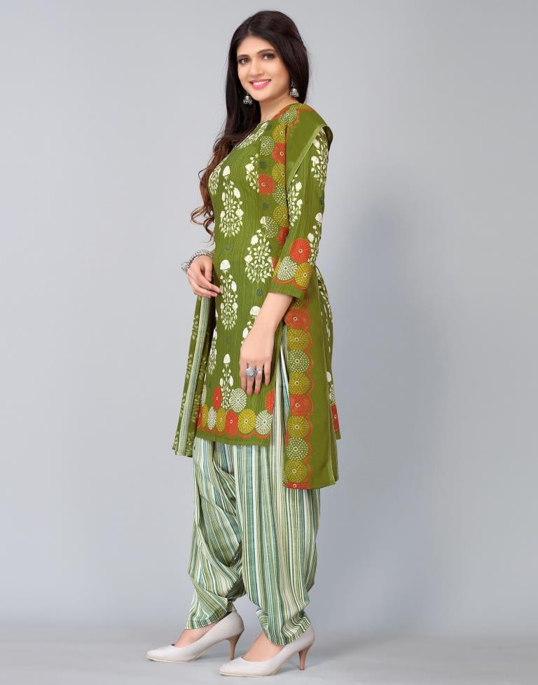 Printed Unstitched Salwar Suit Material | Sudathi