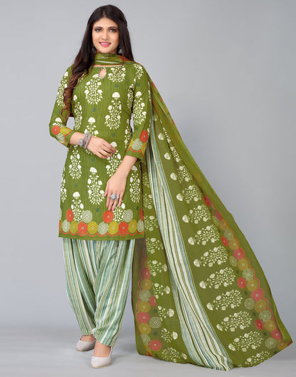 Printed Unstitched Salwar Suit Material | Sudathi