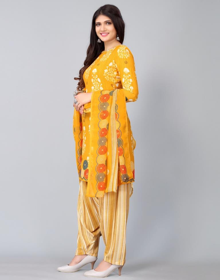 Printed Unstitched Salwar Suit Material | Sudathi