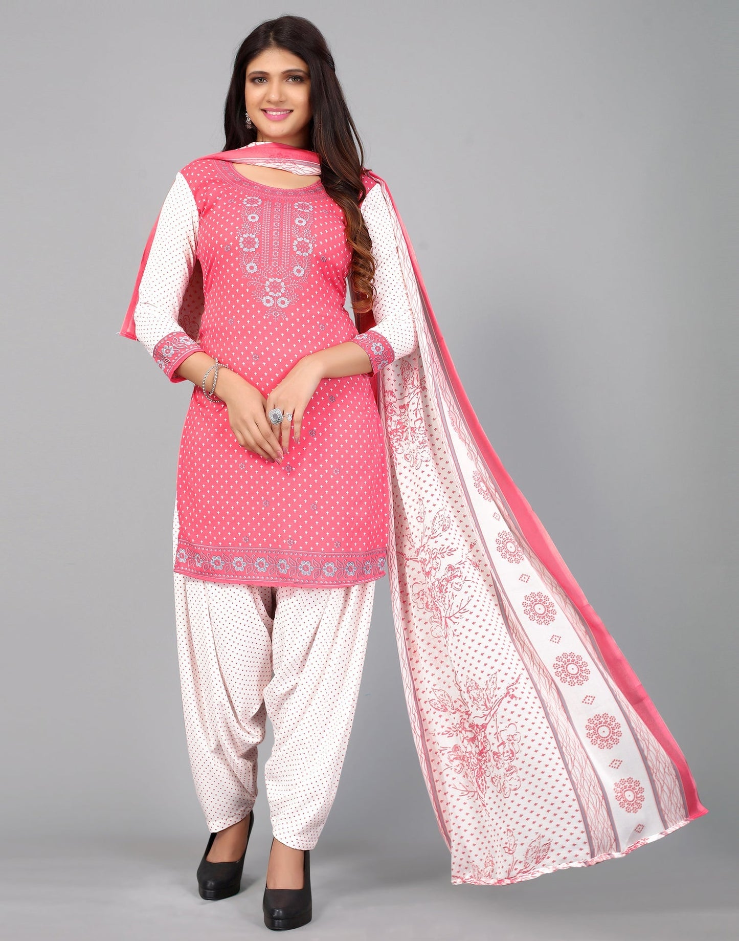 Printed Unstitched Salwar Suit Material | Sudathi