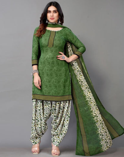 Printed Polyester Unstitched Salwar Suit Material | Sudathi