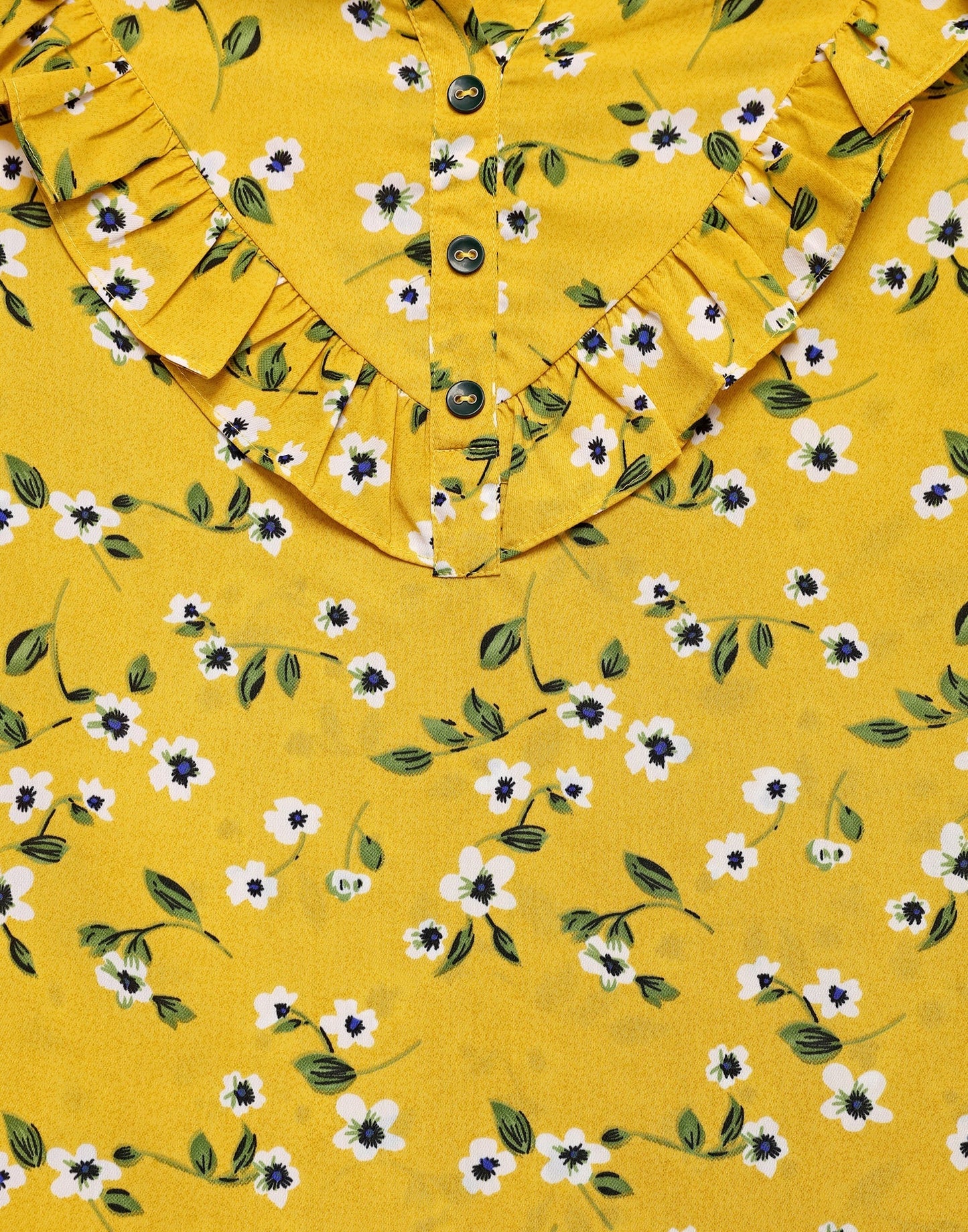 Outstanding Mustard Yellow Printed Tops | Sudathi