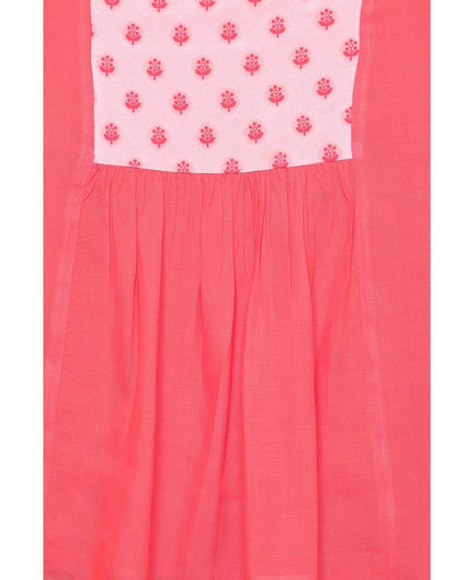 Coral Pink Printed Top | Sudathi