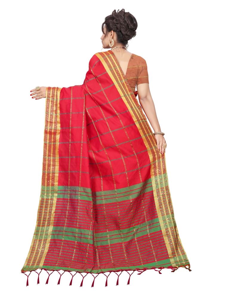 Red Banarasi Silk Saree