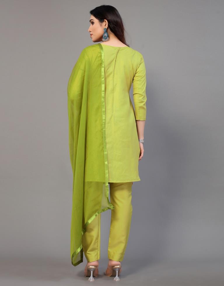Embroidery Cotton Blend Unstitched Salwar Suit Material | Sudathi