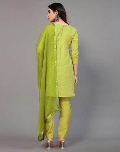 Embroidery Cotton Blend Unstitched Salwar Suit Material | Sudathi