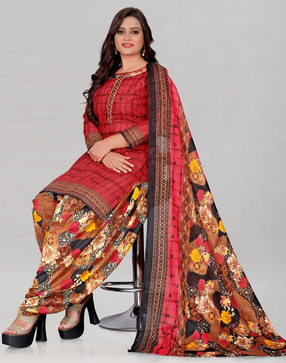 Printed Cotton Unstitched Salwar Suit Material | Sudathi