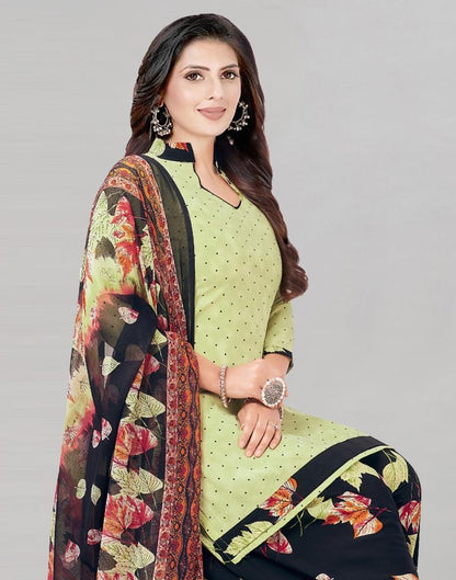 Printed Polyester Unstitched Salwar Suit Material | Sudathi