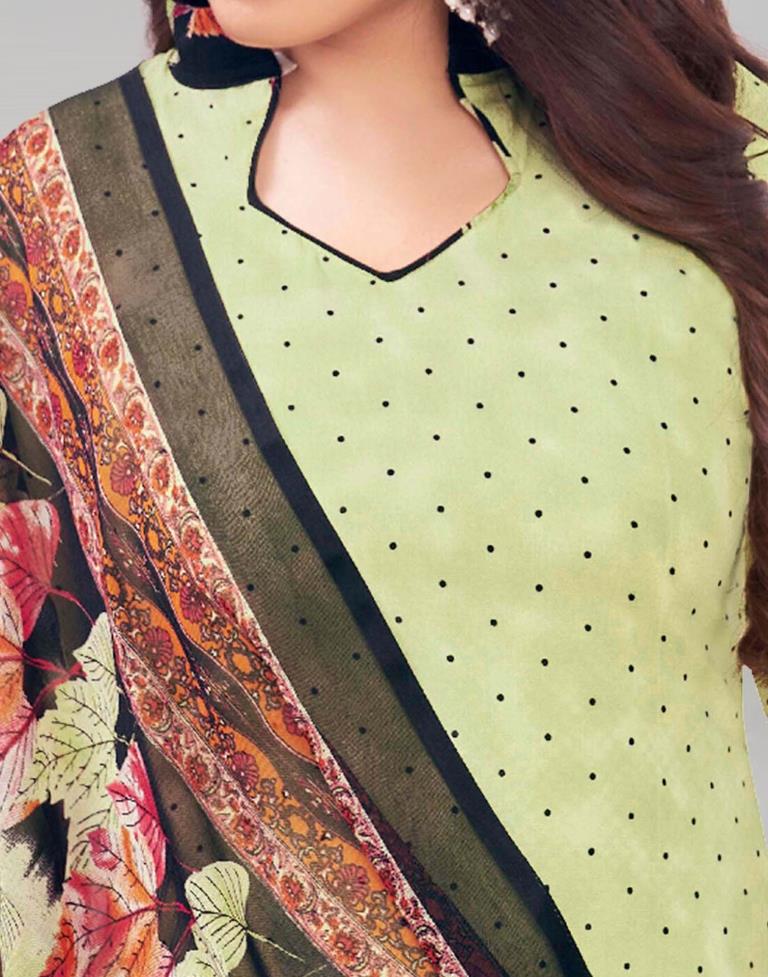 Printed Polyester Unstitched Salwar Suit Material | Sudathi