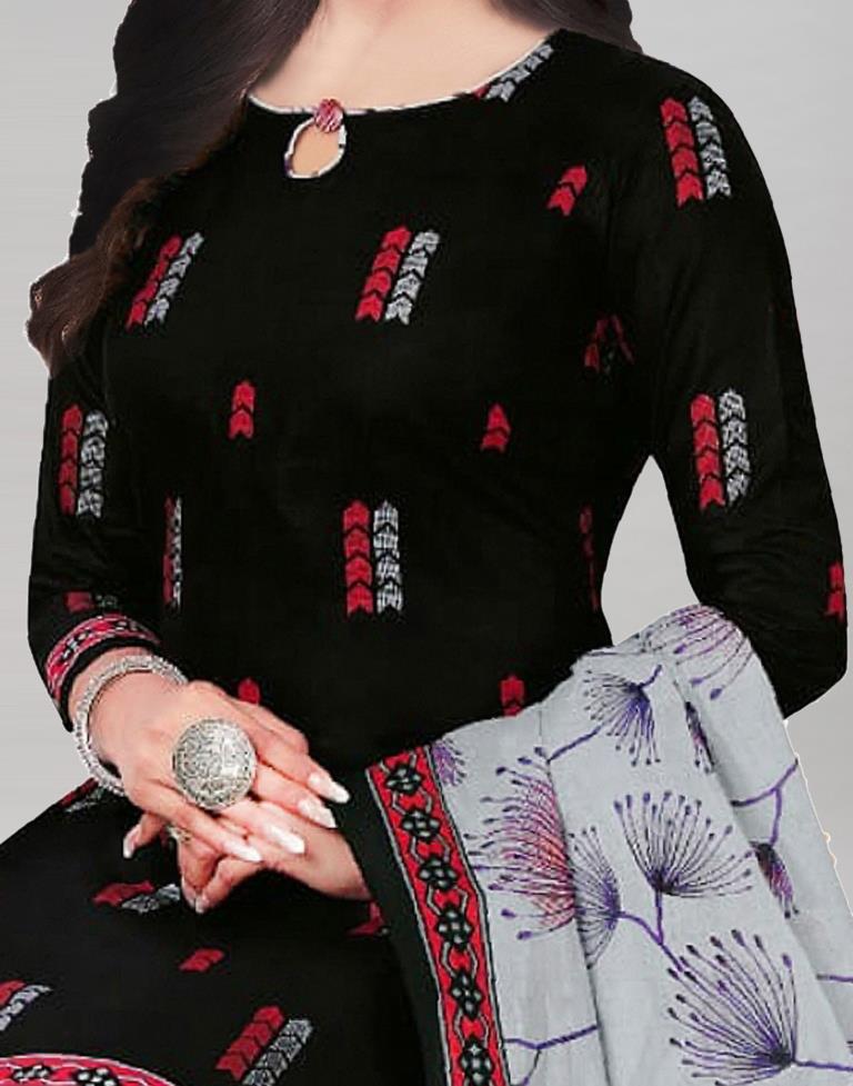 Printed Polyester Unstitched Salwar Suit Material | Sudathi