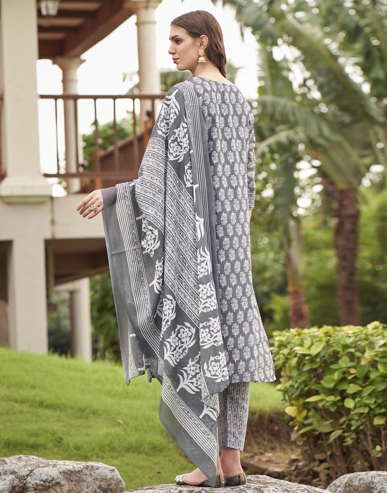 Printed Cotton Unstitched Salwar Suit Material | Sudathi