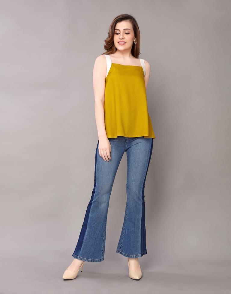 Mustard Yellow Rayon Top | Sudathi