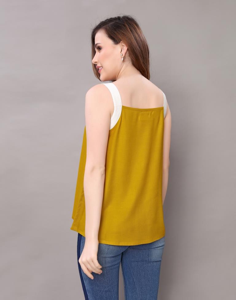 Mustard Yellow Rayon Top | Sudathi