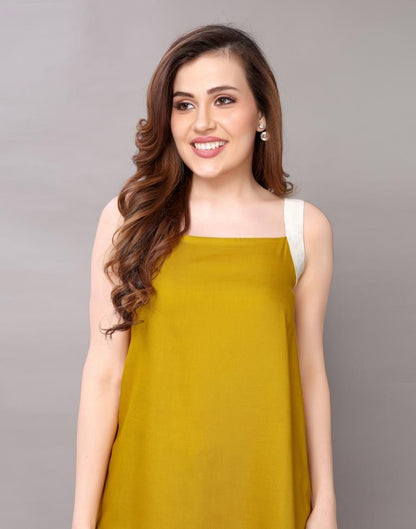 Mustard Yellow Rayon Top | Sudathi