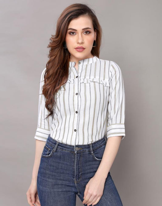 Off White Cotton Shirt | Sudathi