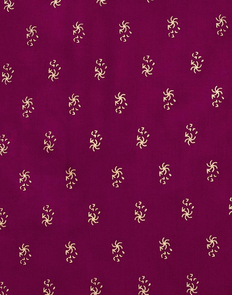 Mesmerising Purple Coloured Foil Printed Rayon Tops | Sudathi