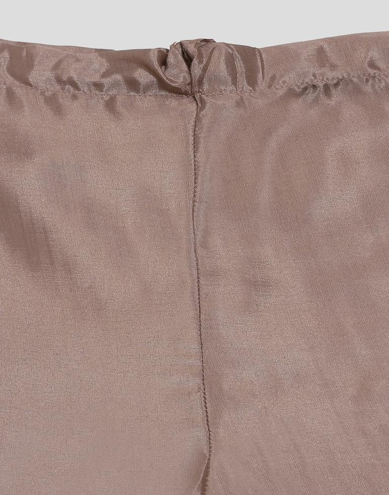 Brown Plain Georgette Unstitched Salwar Suit Material