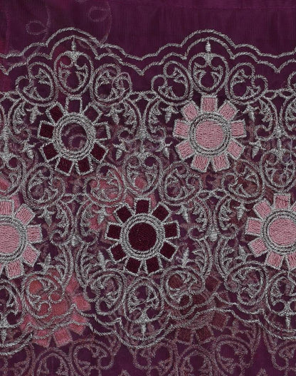 Lavender Plain Georgette Unstitched Salwar Suit Material