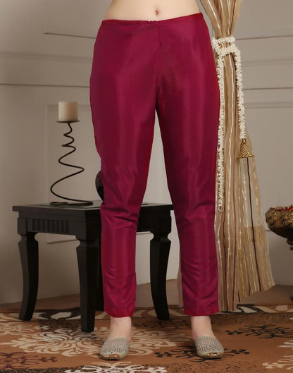Maroon Plain Georgette Unstitched Salwar Suit Material