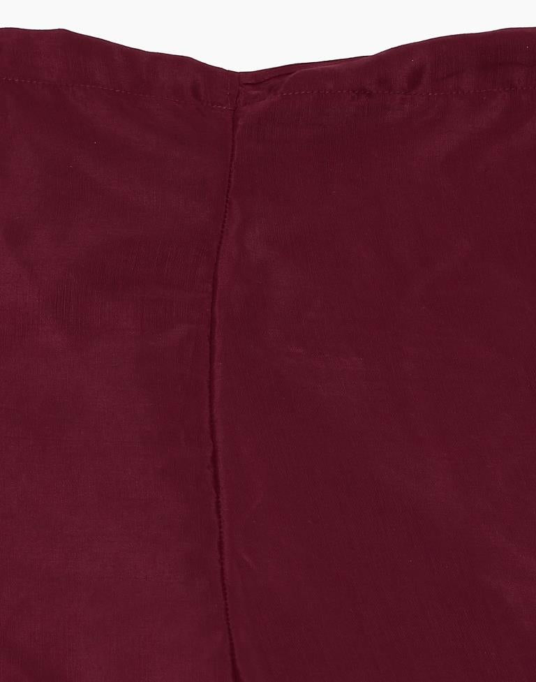 Maroon Plain Georgette Unstitched Salwar Suit Material