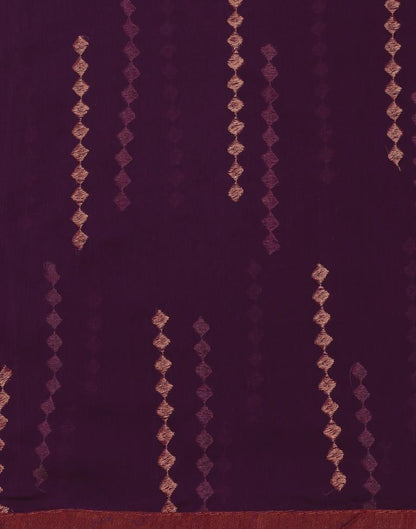Wine Plain Georgette Unstitched Salwar Suit Material