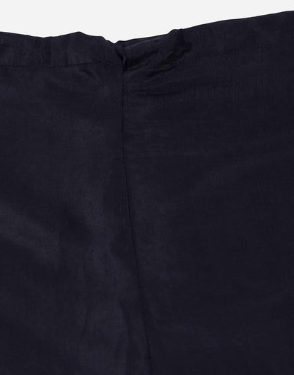 Navy Blue Plain Georgette Unstitched Salwar Suit Material
