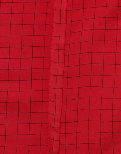 Glistening  Red Coloured Printed Rayon Tops | Sudathi