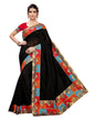 Black Coloured Chanderi Plain Saree | Leemboodi