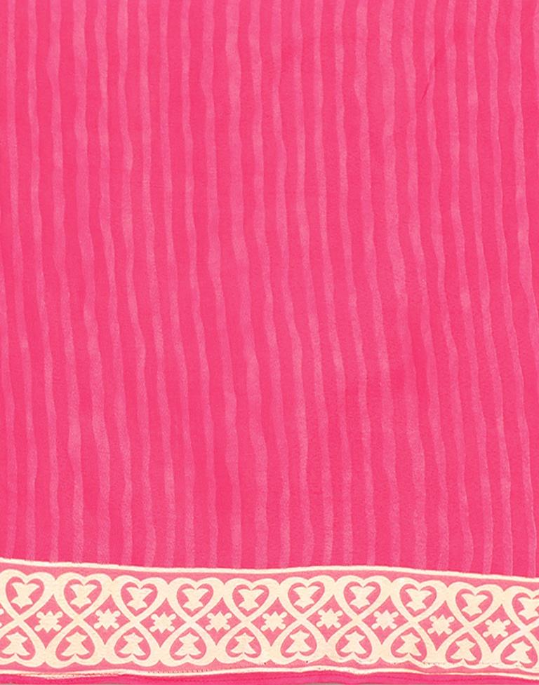 Pink Printed Cotton Unstitched Salwar Suit Material