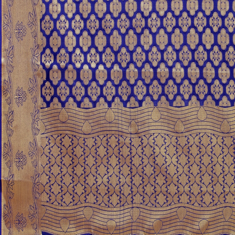 Blue Coloured Poly Silk Jacqaurd Dupatta | Sudathi