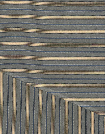 Olive Green Coloured Woven Striped Rayon Dress | Sudathi