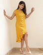 Mustard Yellow Ruffled Dress